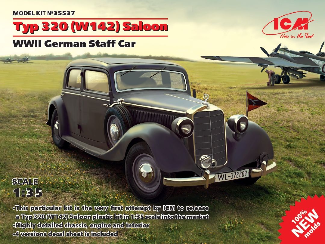 ICM 1/35 Typ 320 (W142) Saloon, WWII German Staff Car