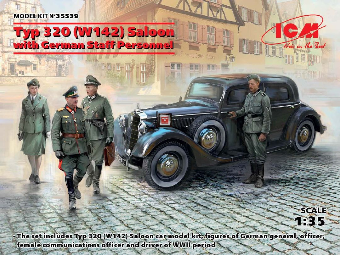ICM 1/35 Typ 320 (W142) Saloon with German Staff Personnel