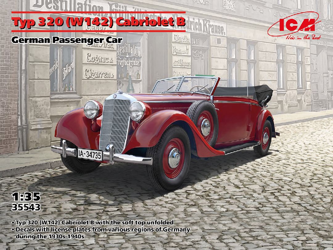 ICM 1/35 Typ 320 (W142) Cabriolet B, German Passenger Car