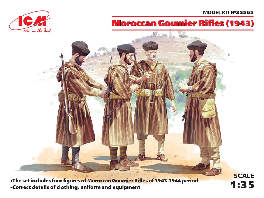 ICM 1/35 Moroccan Goumier Rifles (1943) (4 figures)