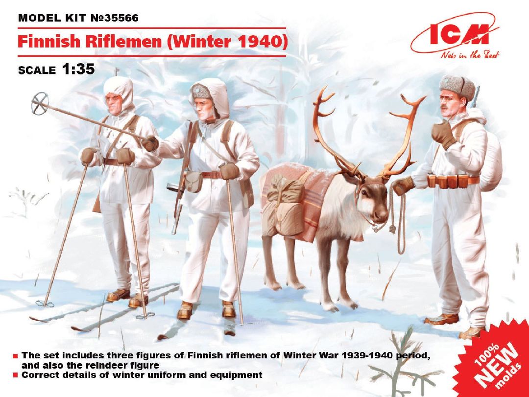 ICM 1/35 Finnish Riflemen (Winter 1940) (4 figures)