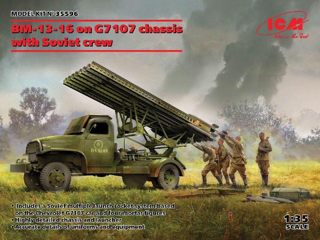 ICM 1/35 BM-13-16 on G7107 chassis with Soviet crew