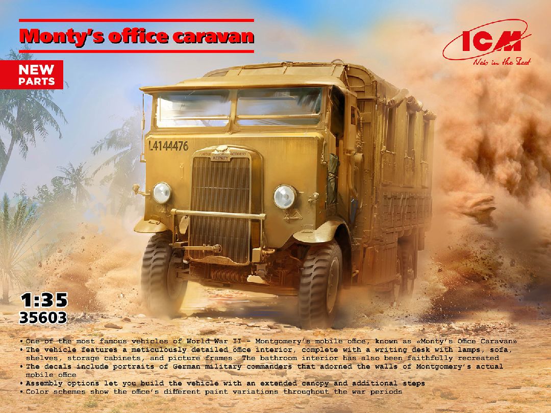ICM 1/35 Monty's office caravan