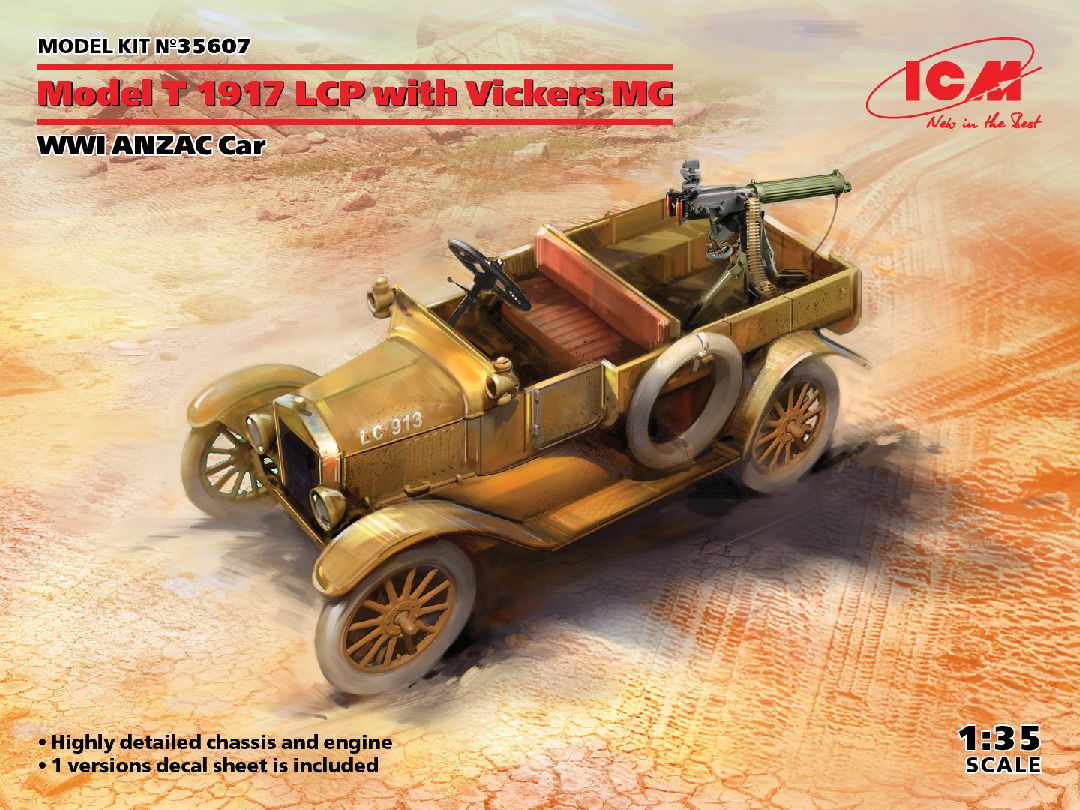 ICM 1/35 Model T 1917 LCP with Vickers MG, WWI ANZAC Car