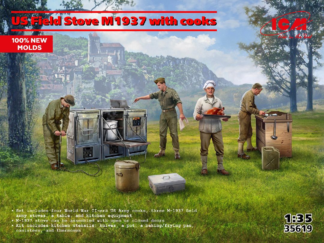 ICM 1/35 US Field Stove M1937 with cooks