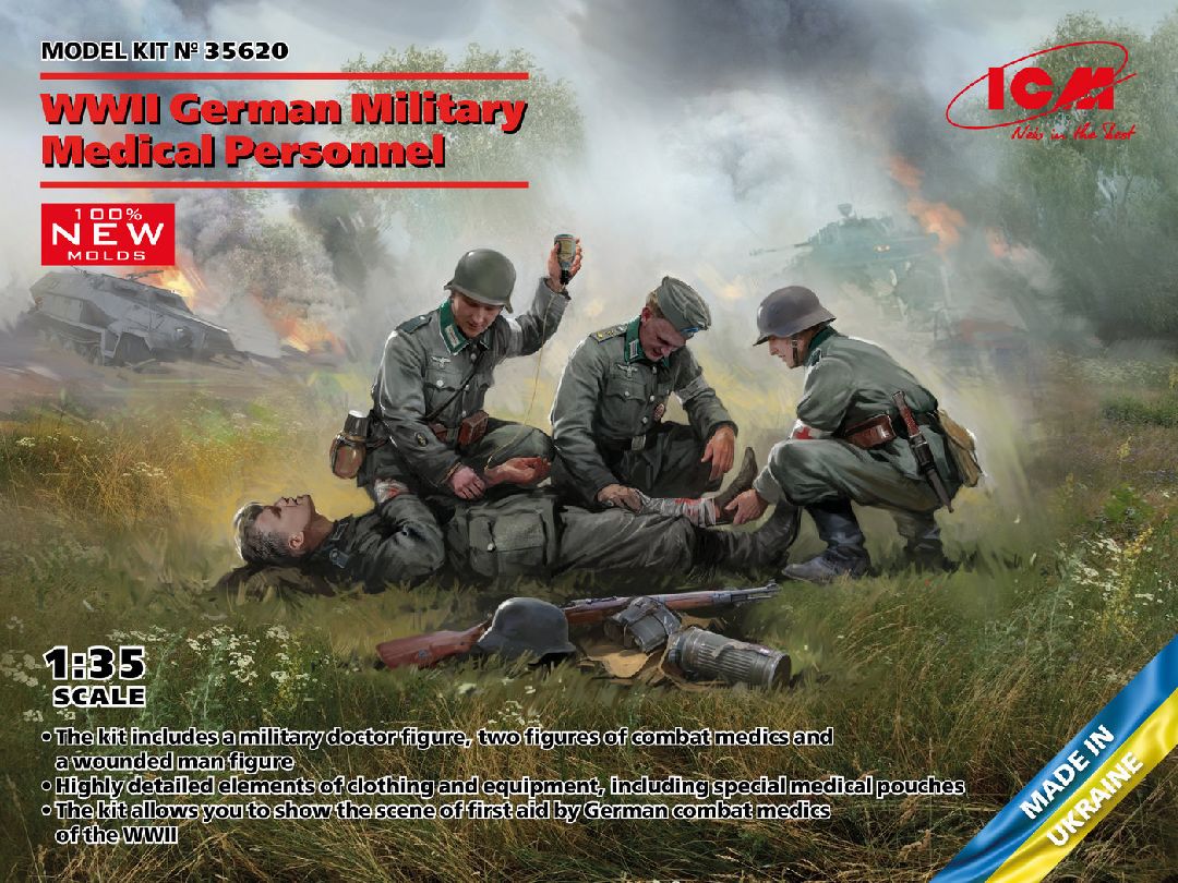 ICM 1/35 WWII German Military Medical Personnel
