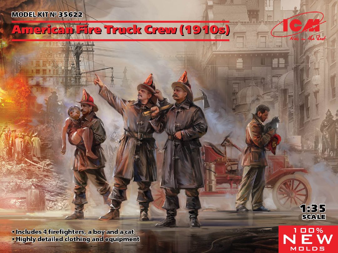 ICM 1/35 American Fire Truck Crew (1910s)