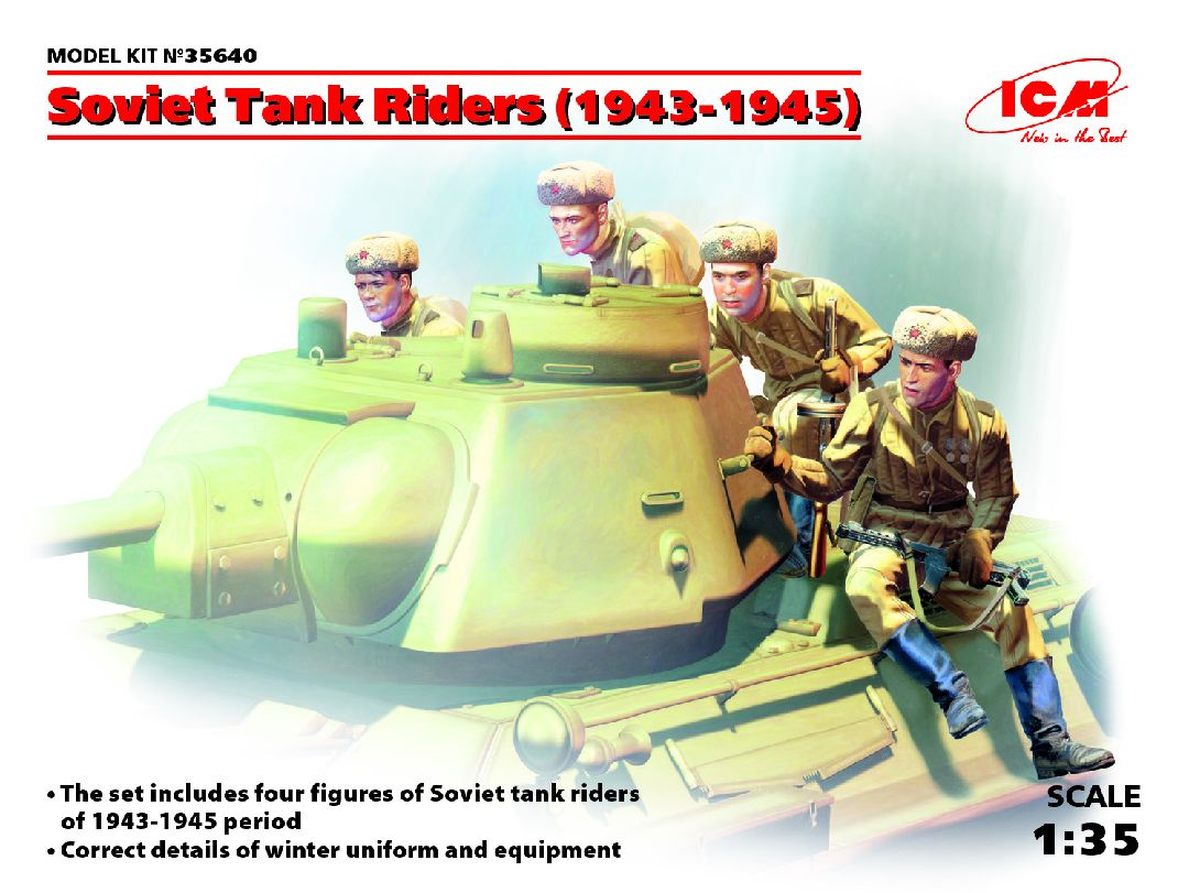 ICM 1/35 Soviet Tank Riders (1943-1945) (4 figures)