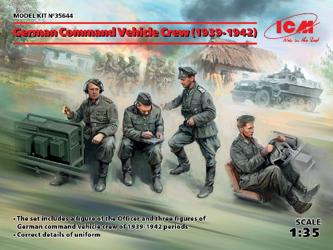 ICM 1/35 German Command Vehicle Crew (1939-1942) (4 figures)