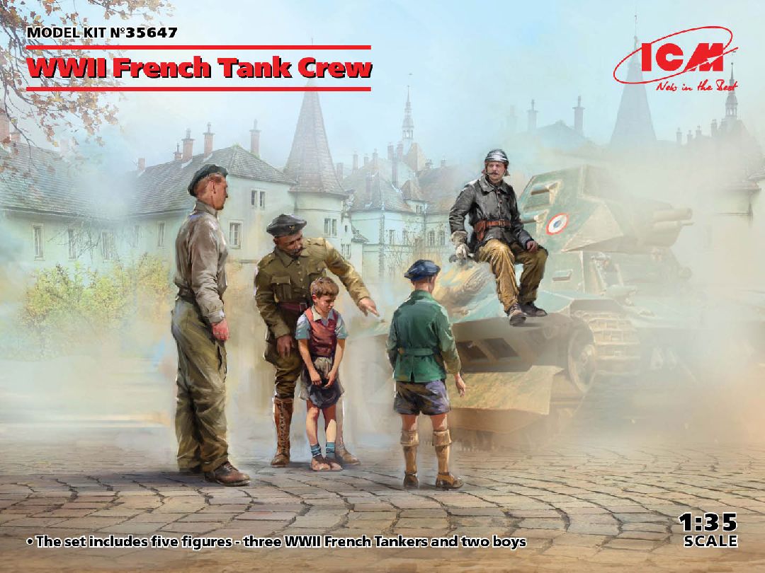 ICM 1/35 WWII French Tank Crew (4 figures)