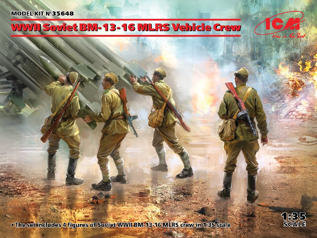 ICM 1/35 WWII Soviet BM-13-16 MLRS Vehicle Crew