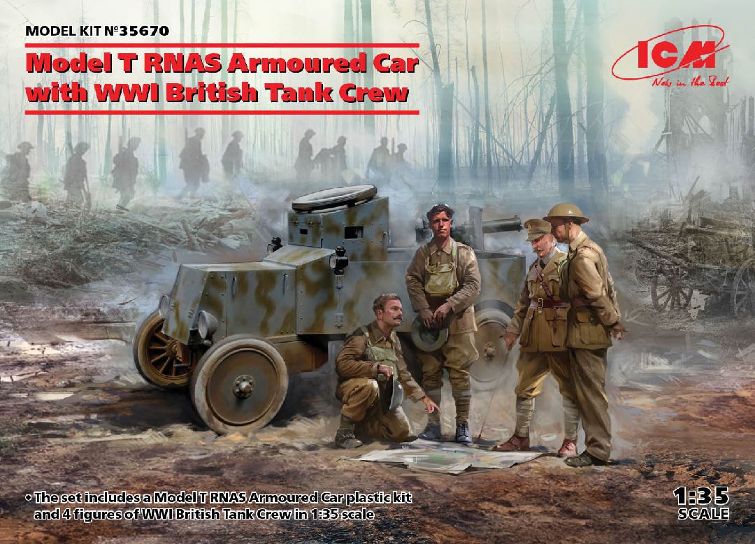 ICM 1/35 Model T RNAS Armoured Car with WWI British Tank Crew