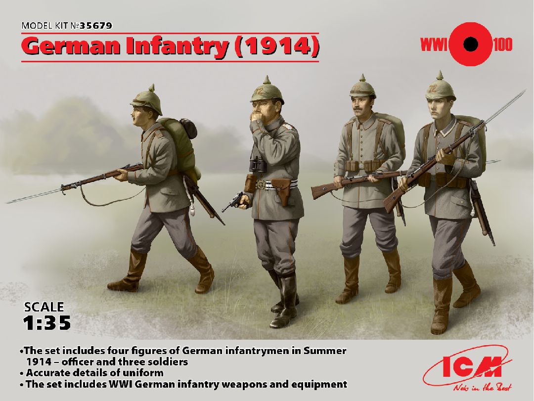 ICM 1/35 German Infantry (1914) (4 figures)