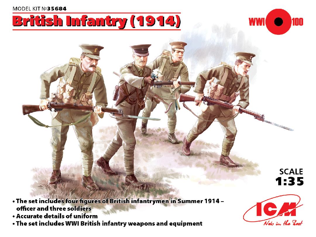 ICM 1/35 British Infantry (1914) (4 figures)