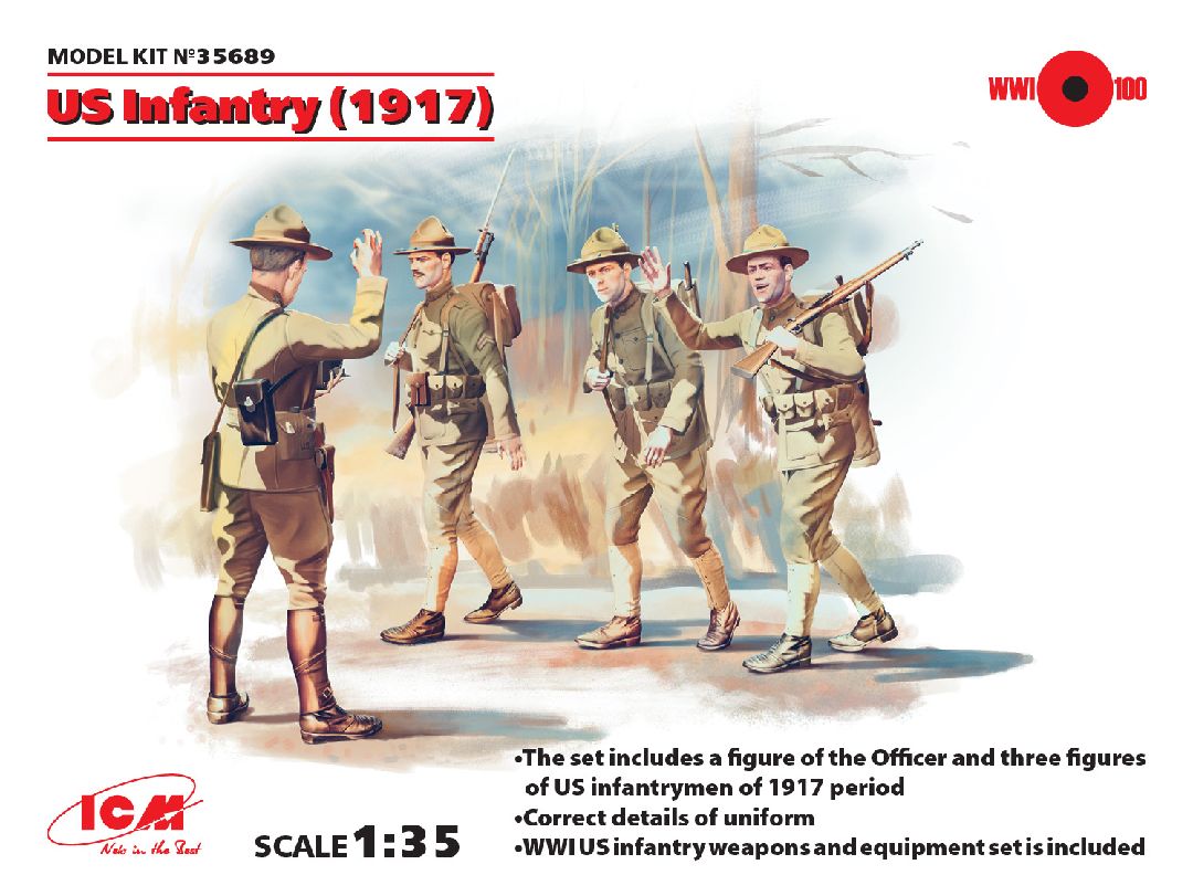 ICM 1/35 US Infantry (1917) (4 figures)