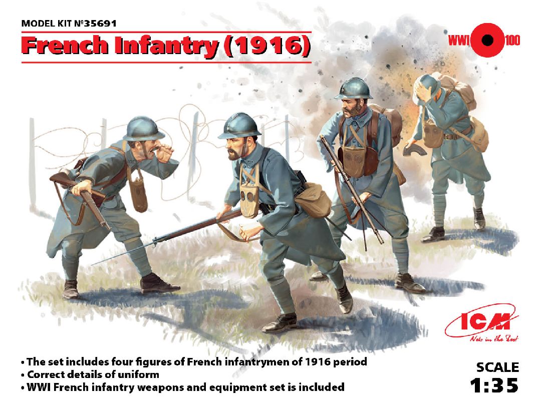 ICM 1/35 French Infantry (1916) (4 figures)
