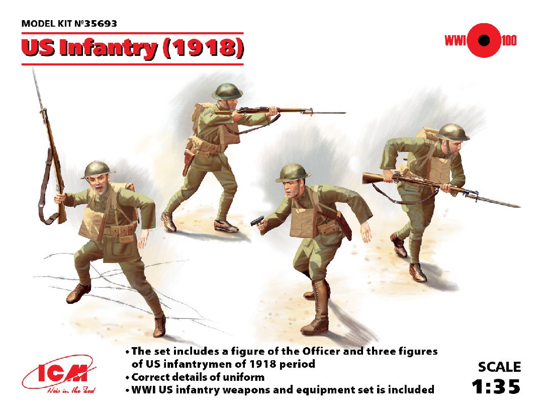 ICM 1/35 US Infantry (1918) (4 figures)
