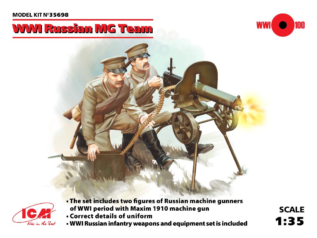 ICM 1/35 WWI Russian Maxim MG Team (2 figures)