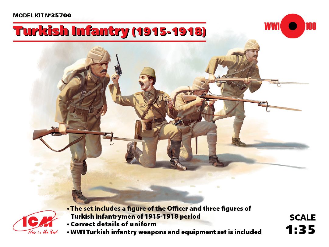 ICM 1/35 Turkish Infantry (1915-1918) (4 figures)