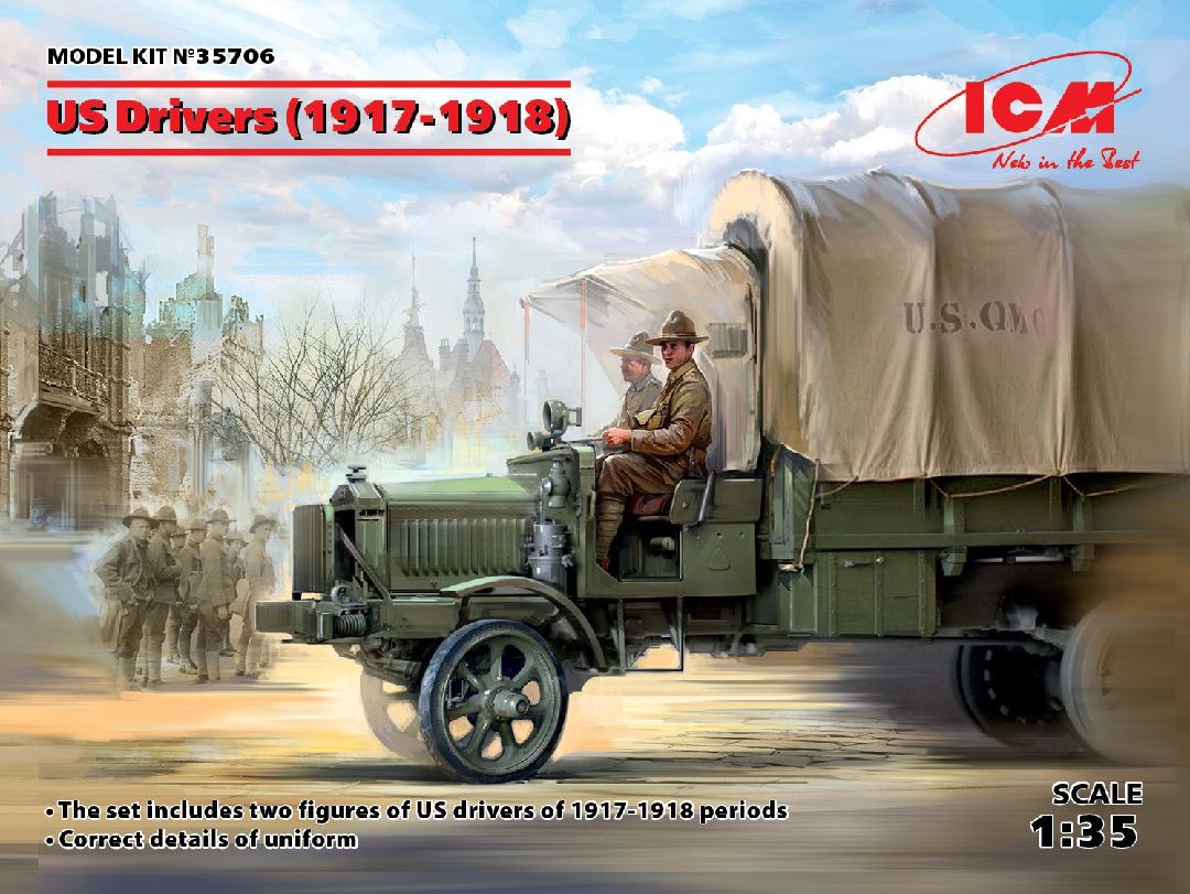 ICM 1/35 US Drivers (1917-1918) (2 figures)