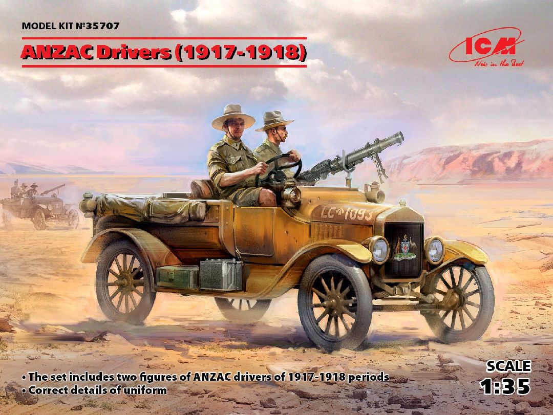ICM 1/35 ANZAC Drivers (1917-1918) (2 figures)