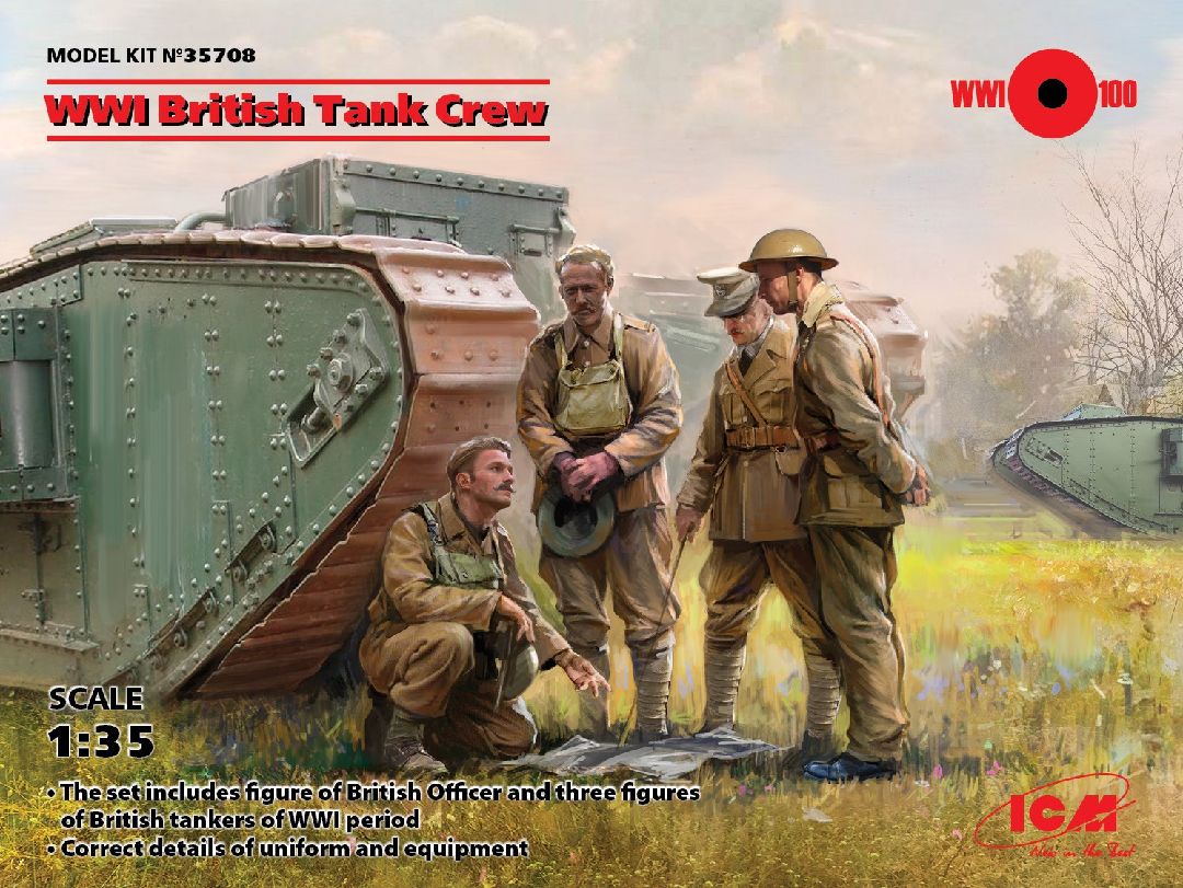 ICM 1/35 WWI British Tank Crew (4 figures)