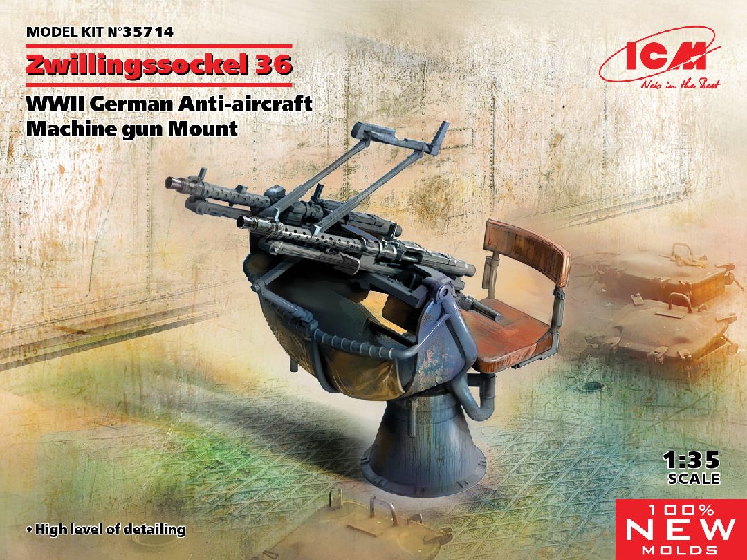 ICM 1/35 Zwillingssockel 36, WWII German Machine gun Mount