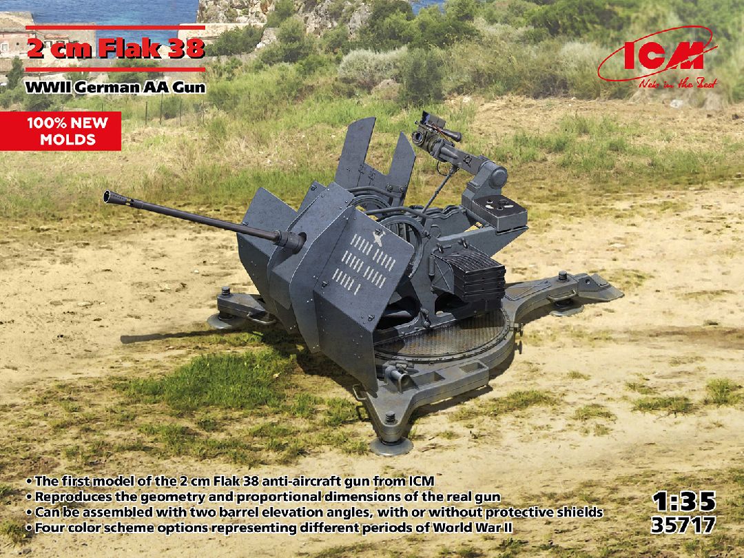 ICM 1/35 Flak 38, WWII German AA Gun