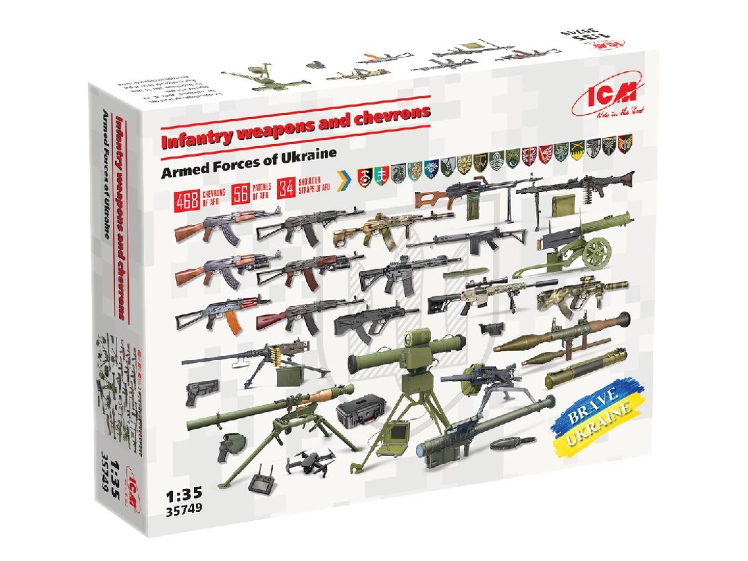 ICM 1/35 Infantry weapons and chevrons of Ukraine