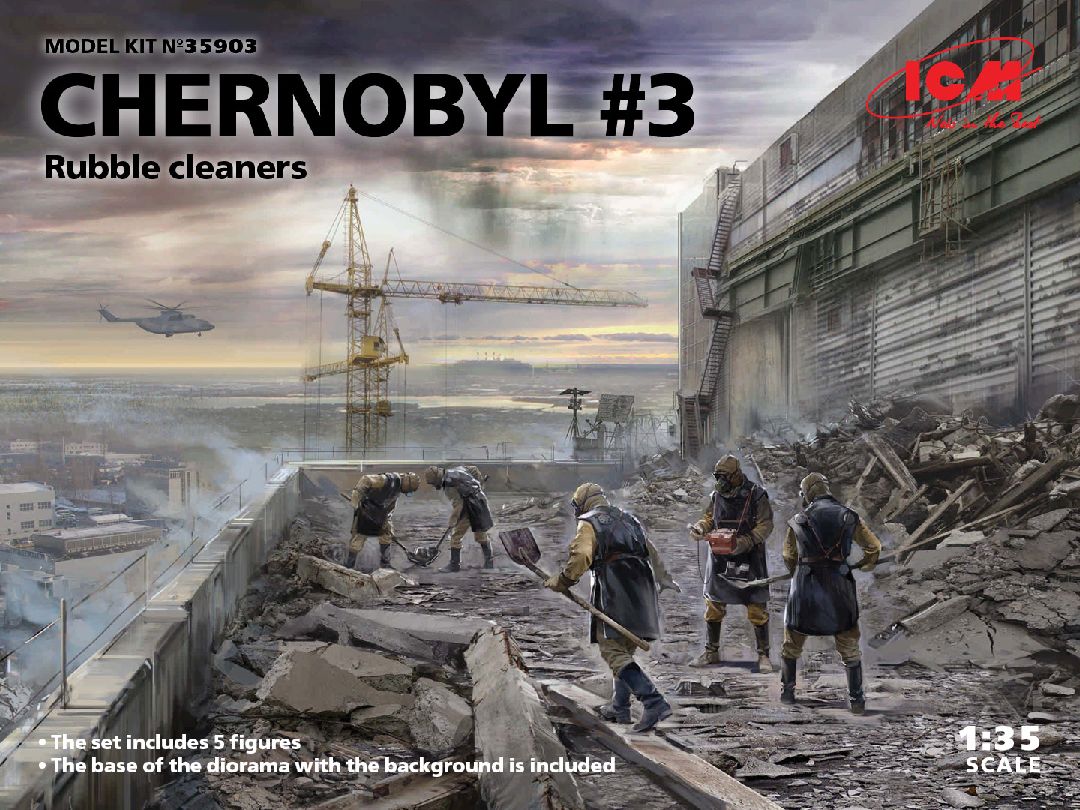 ICM 1/35 Chernobyl#3. Rubble cleaners (5 figures)
