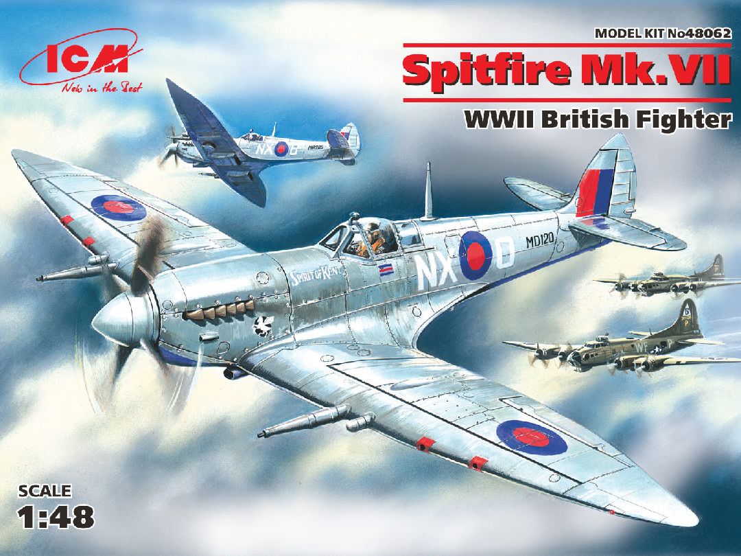ICM 1/48 Spitfire Mk.VII, WWII British Fighter