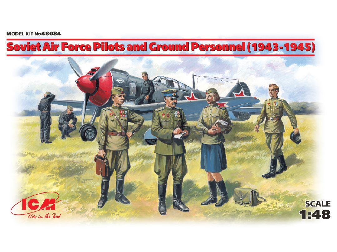 ICM 1/48 Soviet Air Force Pilots & Ground Personnel (1943-1945)