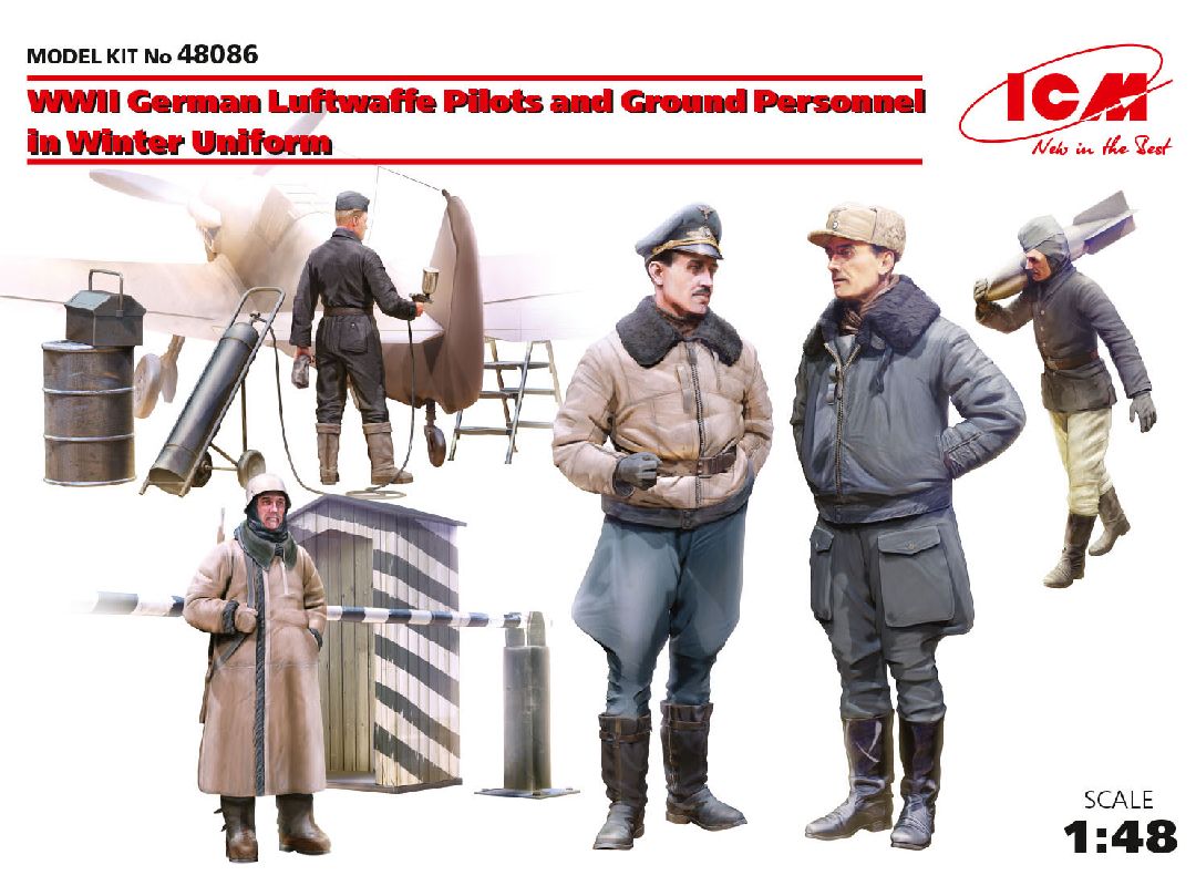 ICM 1/48 WWII German Luftwaffe Pilots & Ground Personnel