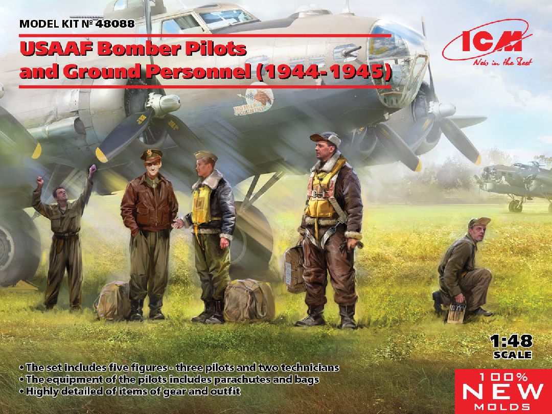 ICM 1/48 USAAF Bomber Pilots and Ground Personnel (1944-1945)