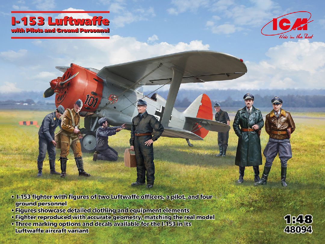 ICM 1/48 I-153 with Luftwaffe Pilots and Ground Personnel