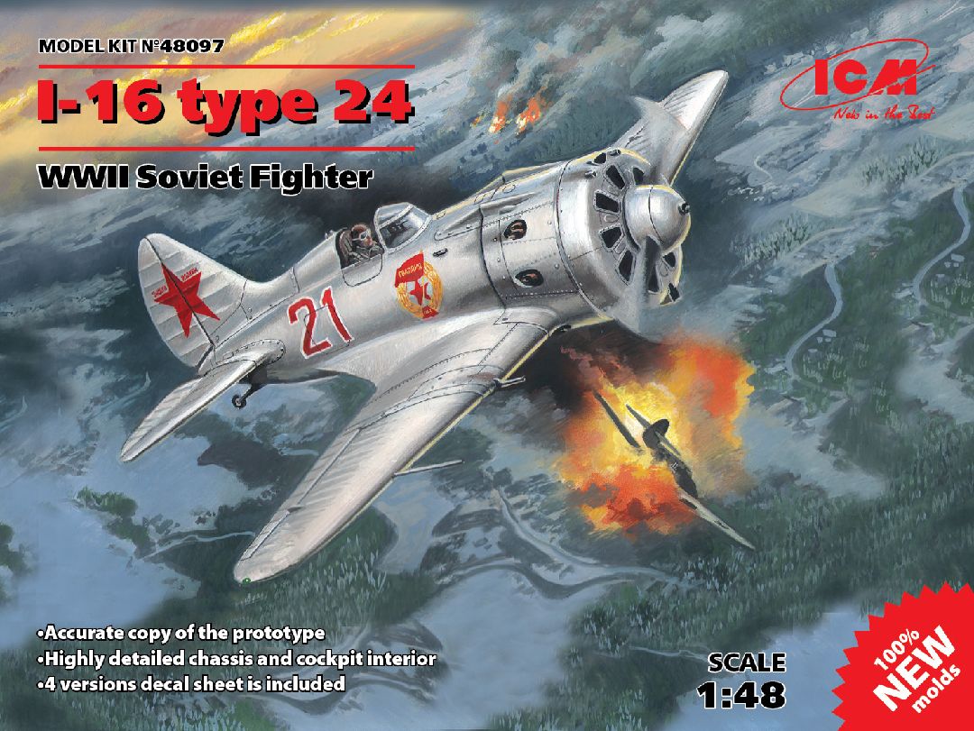 ICM 1/48 I-16 type 24, WWII Soviet Fighter