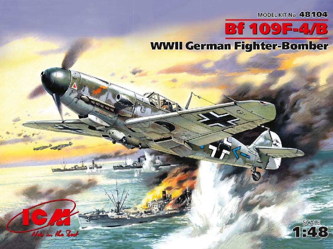 ICM 1/48 Messerschmitt Bf 109F-4/B, WWII German Fighter-Bomber