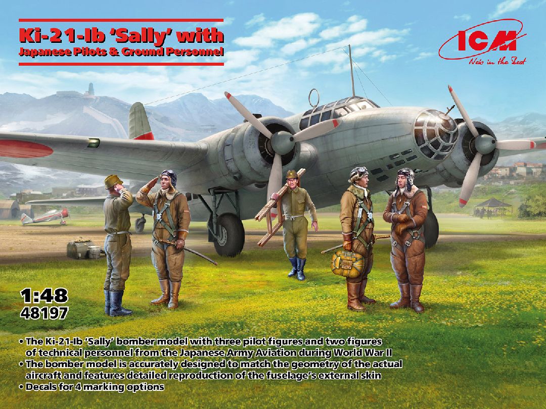 ICM 1/48 Ki-21-Ib 'Sally' with Japanese Pilots and Personnel