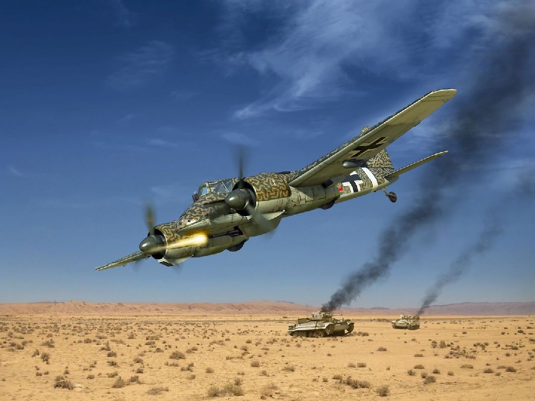 ICM 1/48 Hs 129B-2, WWII German attack aircraft