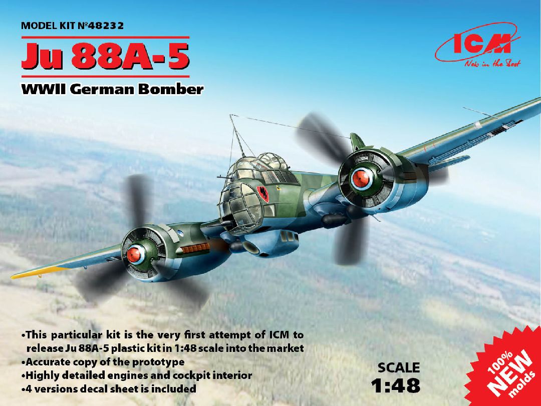 ICM 1/48 Ju 88A-5, WWII German Bomber