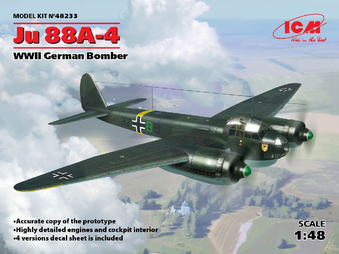 ICM 1/48 Ju 88A-4, WWII German Bomber
