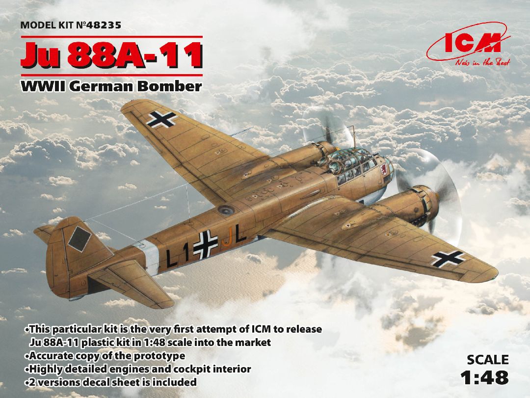 ICM 1/48 Ju 88A-11, WWII German Bomber