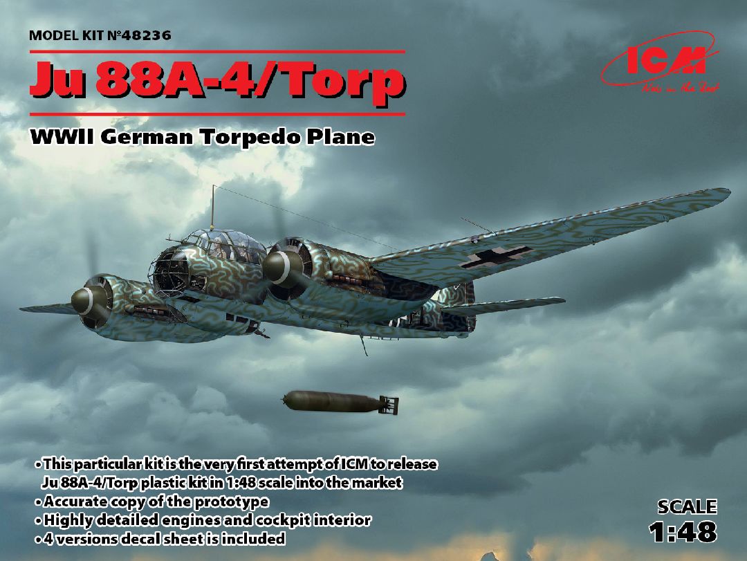 ICM 1/48 Ju 88A-4 Torp/A-17, WWII German Torpedo Plane