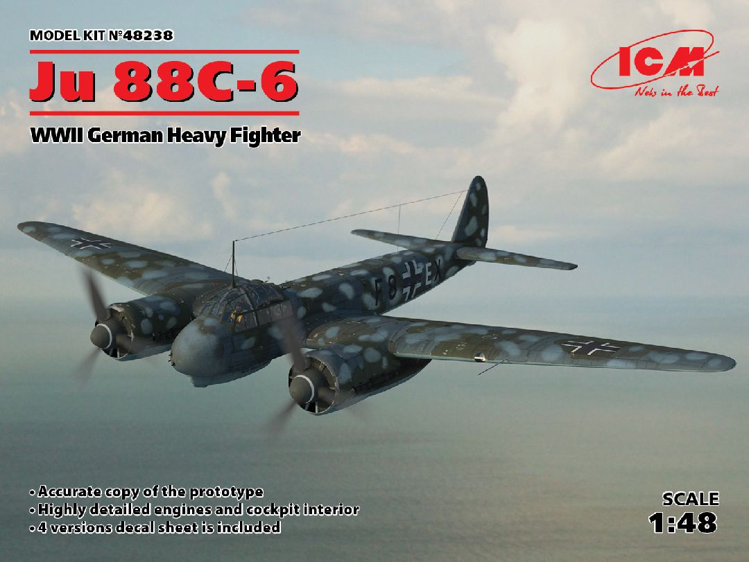 ICM 1/48 Ju 88С-6, WWII German Heavy Fighter