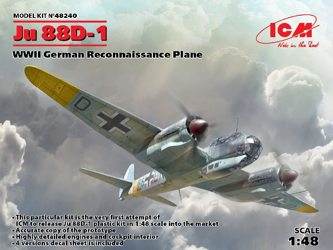 ICM 1/48 Ju 88D-1, WWII German Reconnaissance Plane
