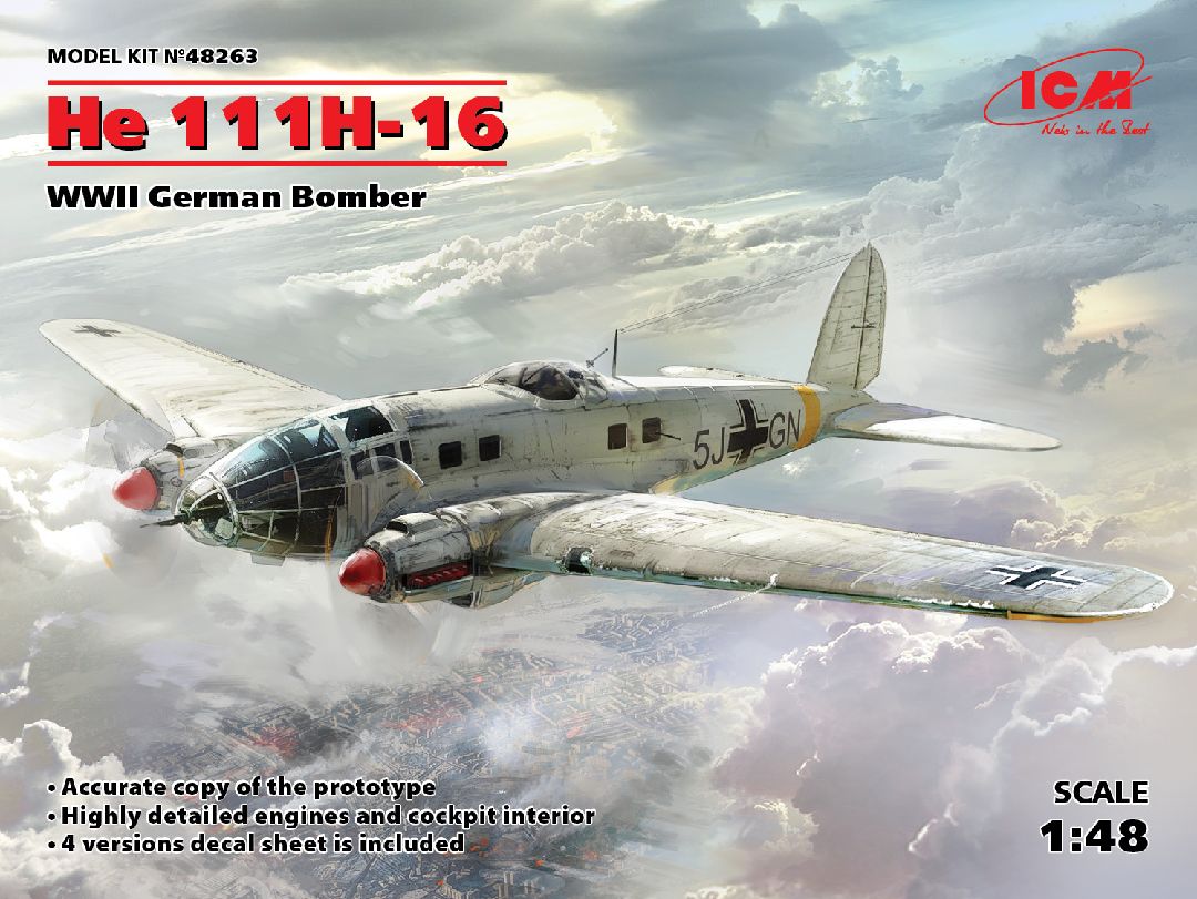ICM 1/48 He 111H-16, WWII German Bomber
