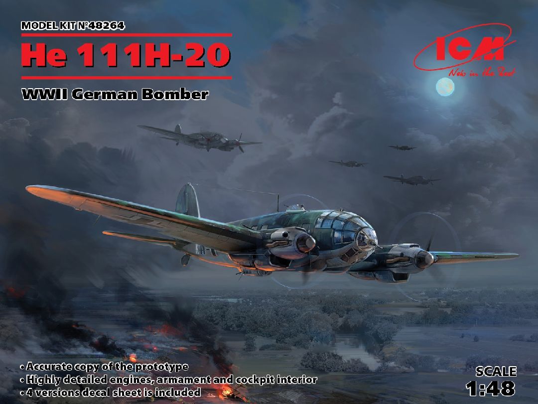 ICM 1/48 He 111H-20, WWII German Bomber