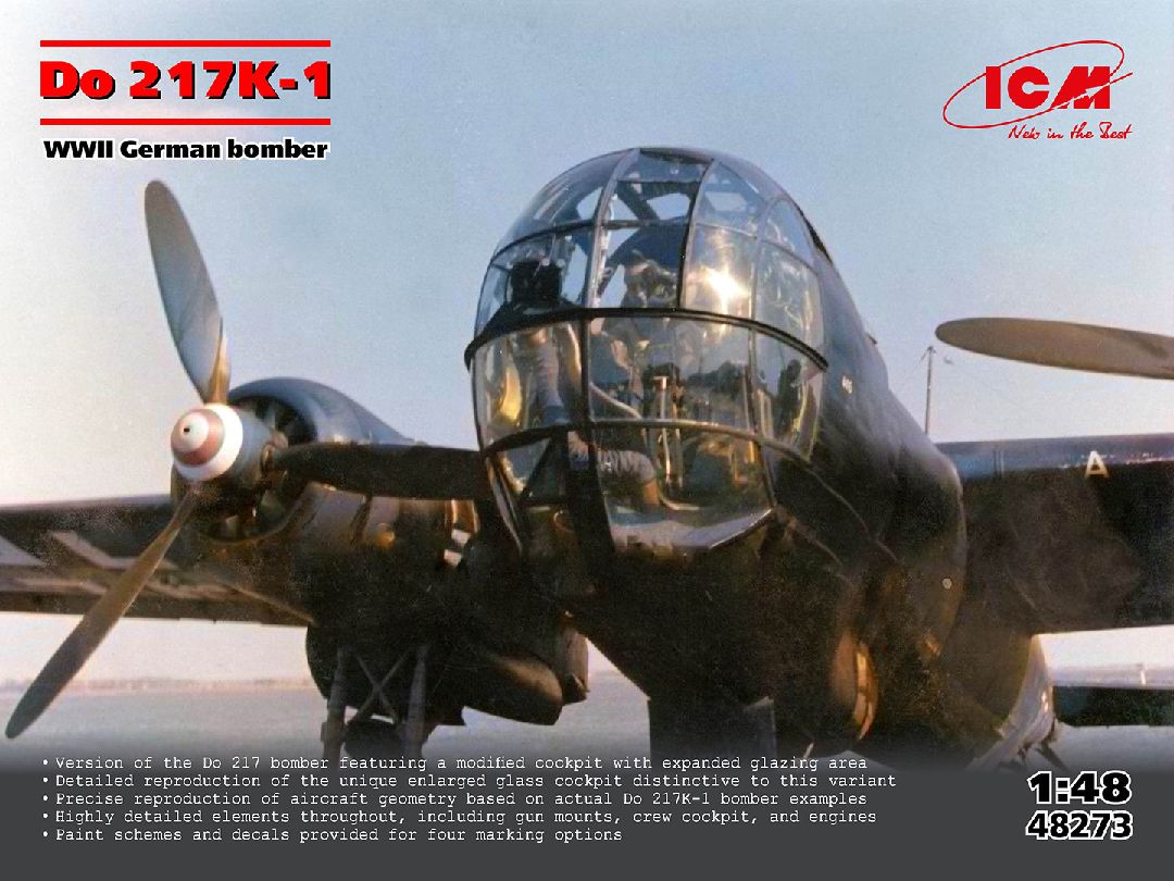 ICM 1/48 Do 217K-1, WWII German Bomber (new parts)