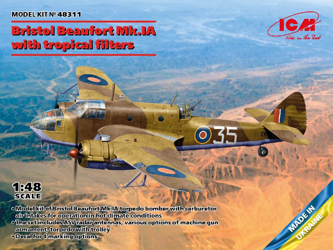ICM 1/48 Bristol Beaufort Mk.IA with tropical filter