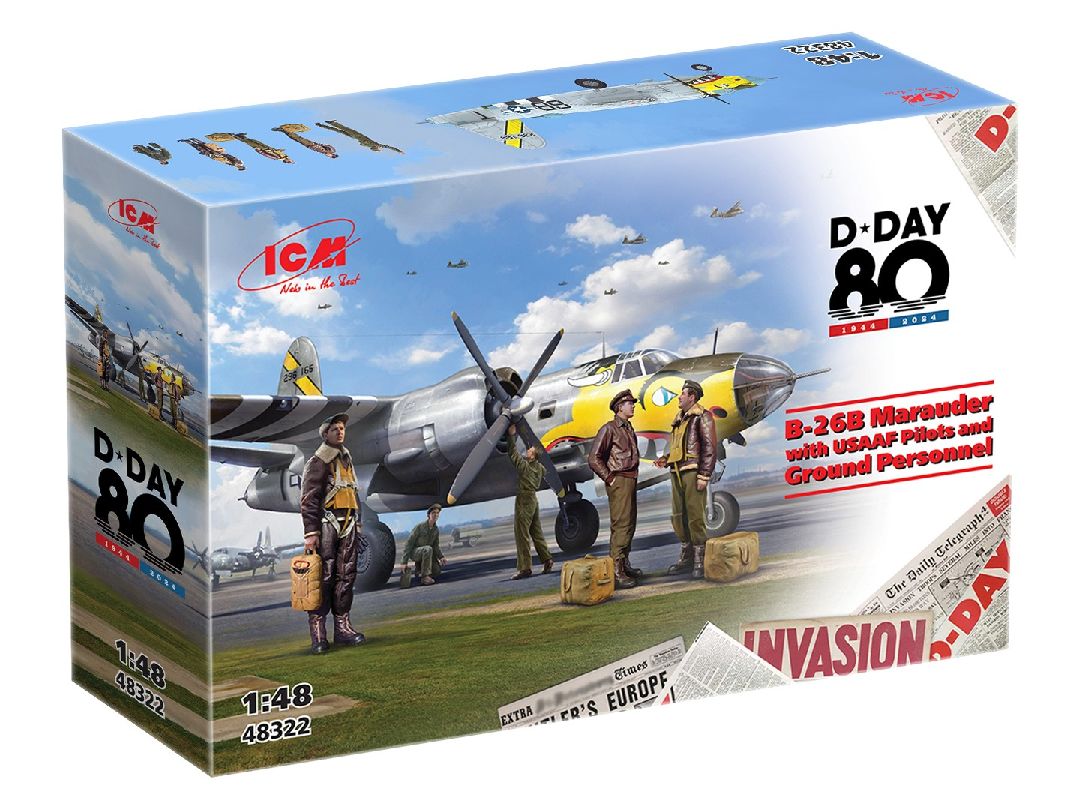 ICM 1/48 B-26B Marauder with USAAF Pilots and Ground Personnel